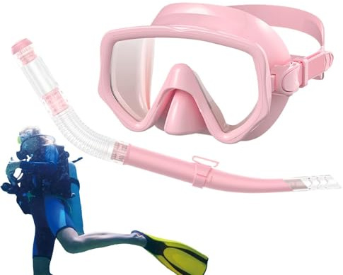 snorkel Panoramiska Simglasögon Med Vidvinkelsikt Samt Silikonmask | Snorkelutrustning För Vuxna Simträning Och Vattensport För Entusiaster, Undervattensupplevelser Samt Strandresor