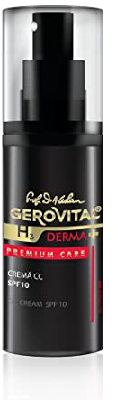 Crema CC Viso con SPF 10, Tonalità Media Adattabile alla Pelle, Idrata, Copre le Imperfezioni, Uniforma la Pelle, 30 ml, Gerovital H3 Derma+ Premium Care