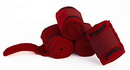 Rhinegold - Bende Elastiche per Allenamento, Bendaggio, Rosso., Taglia Unica