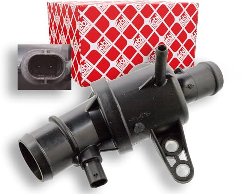 febi bilstein 104759 Thermostat mit Gehäuse, Dichtung und Temperaturschalter, 1 Stück | Kompatibel mit: MERCEDES-BENZ A-CLASS, B-CLASS Sports Tourer