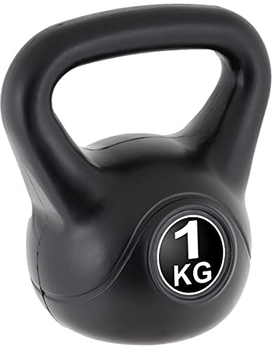 MAXXIVA® Kettlebell - 1-24 kg Gewichte - Kugelhantel Schwunghantel schwarz aus Beton mit Kunstoffummantelung - Training Zuhause (24, Kilogramm)