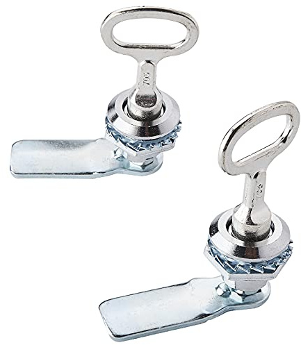 QOPAHI Triangle Wheelie Bin Lock, 2 Pcs Gas Meter Box Key and Lock, Cam Lock with Key for Gas Cupboard Electric Meter Box Cabinet Trash Bin Elevator (External Positioning)