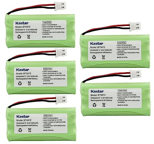 Kastar 5-Pack Ni-MH Battery, AAAA 3.6V 600mAh, Replacement for VTech 89-1333-00-00 89-1333-01-00 8913330000 8913330100 BT5632 BT5872 LS5101 / 5101 LS5105 / 5105 LS5145 / 5145 LS5146 / 5146 CPH-517J