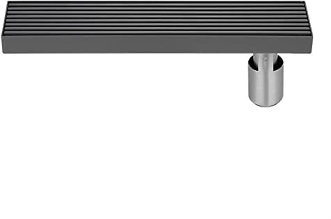 Canaleta De Ducha de Acero Inoxidable Desagüe De Ducha Rectangular con cubierta extraíble y canal lineal de drenaje rápido para cocina, baño, ducha, Garaje y Sótano, Anti-Olor, Anti-Obstrucción, Gun G