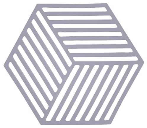 Zone Denmark Hexagon Topfuntersetzer Hitzebeständig, Silikon Untersetzer, Praktische und Dekorative Topf-Untersetzer, Spülmaschinenfest, 16 x 14 cm, Lavender