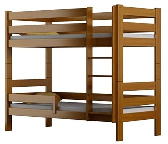 Etagenbett aus Holz, 80 x 180 cm, Braun