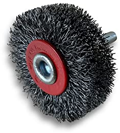 Lot de 6 brosses rotatives circulaires métalliques sur tige Ø 50 mm | Fil acier dur Ø 0,30 mm | Epaisseur 18 mm | 3 rangs | Pour perceuse ou visseuse à mandrin | Kibros 2650AT18x6