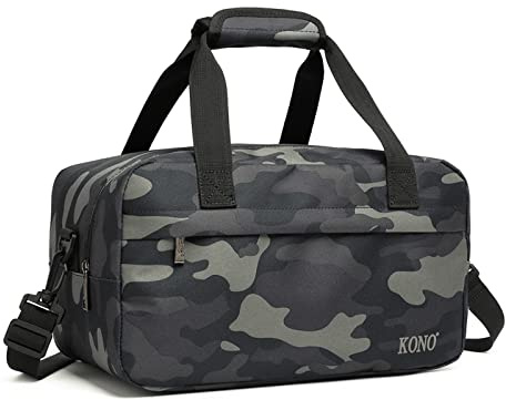 Kono Bolsa de Viaje de Cabina 35x20x20, Bolsa de Mano Holdall para Vuelos Plegable Impermeable 14L para Avión, Duffle para Hombre y Mujer, Deporte y Fin de Semana
