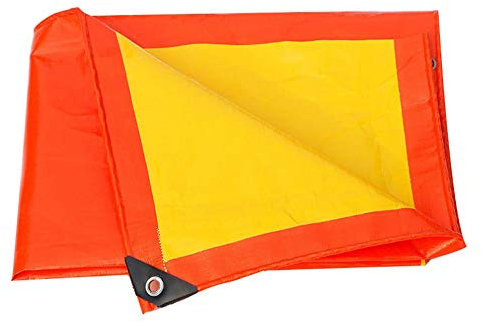 Orangefarbene Plane, Anti-UV-wasserdichter Multifunktionsschutz, Überdachung, LKW-Pavillon, Dach, das den Regen bedeckt (Color : Orange, Size : 5mx10m)