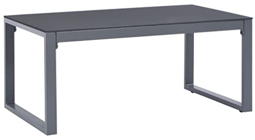 Makastle Aluminium Gartentisch Kaffeetisch Terrassentisch, Garten Beistelltisch Couchtisch Balkontisch Loungetisch für Indoors/Outdoors, 90x50x40 cm