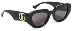 Gucci Damenbrille, Schwarz/Schwarz/Grau, 62