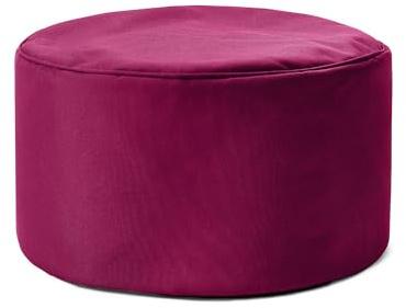 Lumaland Sitzsack Pouf (50 L) | Kompakter Sitzsack mit 3-in-1-Funktion: bequemer Hocker, praktisches Tischchen & stylischer Fußschemel für in- & Outdoor I Mit Flexibler EPS-Füllung | Ø 25 x 45 cm