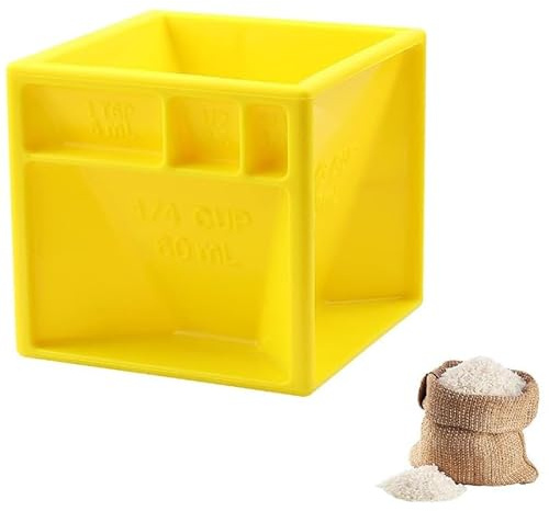 Set di misurini da cucina, cubo di misurazione tutto in uno, per risparmiare spazio, misurino multifunzione per liquidi e solidi, misurini per cottura al forno, lavabili in lavastoviglie