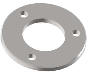 Sellon24® Edelstahl Bodenplatte Bodenflansch Pfosten Ø 42,4 mm Platte 85 mm Ronde V2A geschliffen Bodenflansch zum Schweißen Schweißen Geländer Pfostenanker Balkon Bodenbefestigung 85x42x6-S