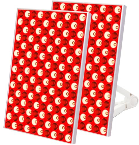 Red Light Therapy Lamp, Red Light Therapy for Body, Infrared Light Therapy Panel for Face with Stand, 660nm Red and 850nm Near Infrared LED Red Light Therapy Device at Home for Face and Body (2 Pack)