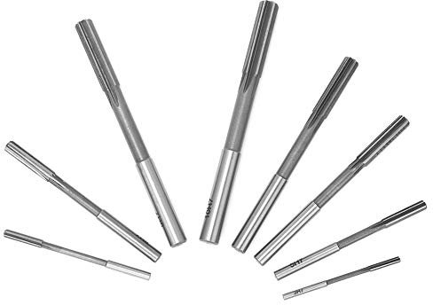Reibahle-Set, Schnellarbeitsstahl, 8-teilig, Reibahle, Schnellarbeitsstahl, Hohe Genauigkeit, Gerader Schaft, Reibwerkzeug, Zubehör, H7, Reibahle-Set, Konisch