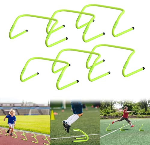 Suusolny 6er-Set Speed/Agility Hürden Höhenverstellbar für Training Multi-Sport Trainingshilfe Beweglichkeits & Koordinationstraining Fußball Hürdenset für Trainingseinheiten Hürden Set