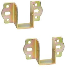 LIKERAINY Centre Support Bed Hinge Rail Brackets Timber Joist Hanger Width 30 mm Suspension Connecting Fittings Hooks Fastener for Bed Frame Metal 2 pcs