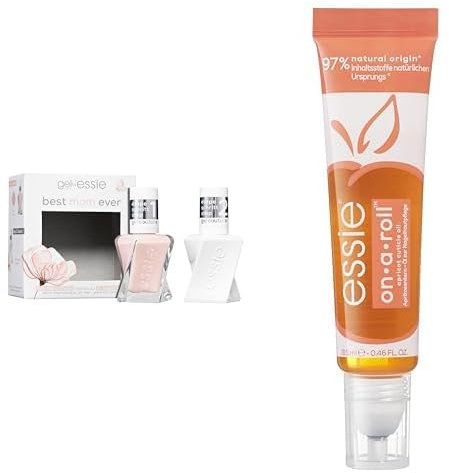 Essie Gel Couture Set Best Mom Ever (Nr. 00 Top Coat, Nr. 40 Fairy Tailor) + On a Roll Apricot Cuticle Oil, 13,5 ml