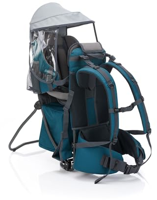 Fillikid Rückentrage Explorer Elite Exklusiv | Kindertrage für Wandern & Reise | Babytragerucksack mit Sonnenschutz & großen Staufächern | Kinderkraxe Baby-Carrier Tragesitz bis 20 kg