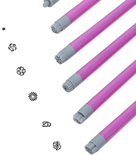 Kit di timbri per unghie, tampone per unghie | 6 x penna per timbri per