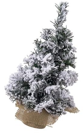 Albero di Natale artificiale rivestito in Plsuh con neve finta, facile da montare e riporre