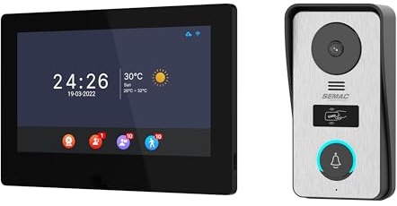 OPTEX ELECTRONIQUE Visiophone 2 Fils connecté 1080P Tuya