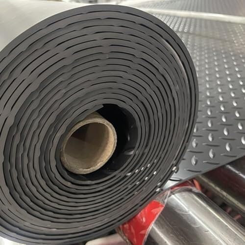 YYRHD-CZ Tapis De Sol en Caoutchouc Robuste, Revêtement De Sol De Garage De 6 Mm D'épaisseur, Imperméable Et Antidérapant, Adapté Aux Entrepôts, Ateliers, Etc(Schwarz,0.9x1.5m (3.0 x 4.9ft))