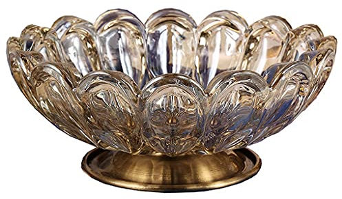 Posacenere Portacenere in vetro di cristallo da 5.19 pollici for posacenere di sigaretta di sigaretta, portacenere circolare grande for homeoffice e ristorante, vestito regalo di posacenere di lusso V