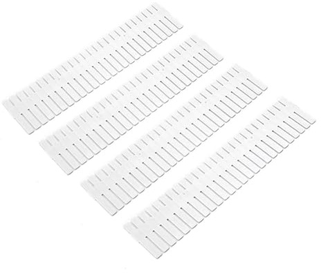 4pcs Disqueurs de tiroir en plastique, tiroir entrelacier extensible Diviseur de diviseur Grille Pridière Tri de partition Organisateur de tiroir pour chaussettes Stationnaire (Lengthen 4pcs)