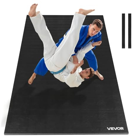 VEVOR Tappetino per Arti Marziali 3 x 1,5 m per Allenamenti in Palestra a Casa, Tappetino da Allenamento Impermeabile e Arrotolabile, Materassino Fitness per Ginnastica Jiu-Jitsu, MMA, Judo