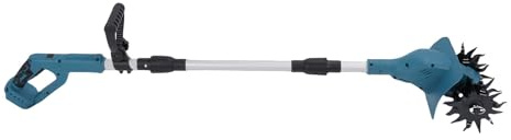 Hamwesh Motozappa Elettrica Pieghevole, Motozappa Giardino 500 W 330 Giri/min con Batteria 18-21 V, Giardino per la Coltivazione del Terreno di Giardinaggio del Prato