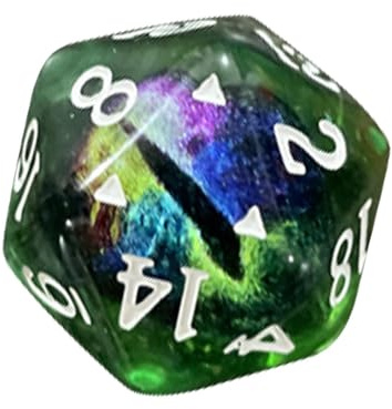 Set 20 Facce – Dadí RPG in Resina | Dadí Trasparenti Multiface con Numeri Bianchi | Daďi Bilanciati e Giusti, Giochi da Tavolo, Collezione, Didattica, Accessorio Regalo Dungeons & Dragon