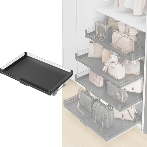 YJEUZCD Herausziehen Tablett Kabinett Veranstalter, Schuhregal Für Schrank, Rebound Rutsche Schiene Regal, Eingang Schlafzimmer Kleiderschrank Regale(36x42.5x6.8cm)