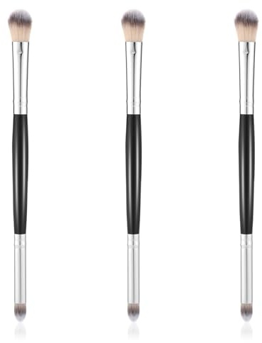 3 Pcs Eyeshadow Brushes for Eyes Double-ended Eyeshadow Brushes Eyeshadows Makeup Smudge Cream Brush Tool Small Soft Firm Pointed Foundation Applicator for Concealer Eyeliner