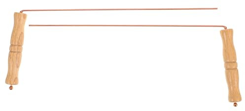 Sewroro 2 Baguettes de Sourcier en Cuivre Pur 99% Tiges Légères et Portables pour Chasse aux Fantômes Radiesthésie et Détection Métaux Outils Précis pour Jardin et Extérieur Kit