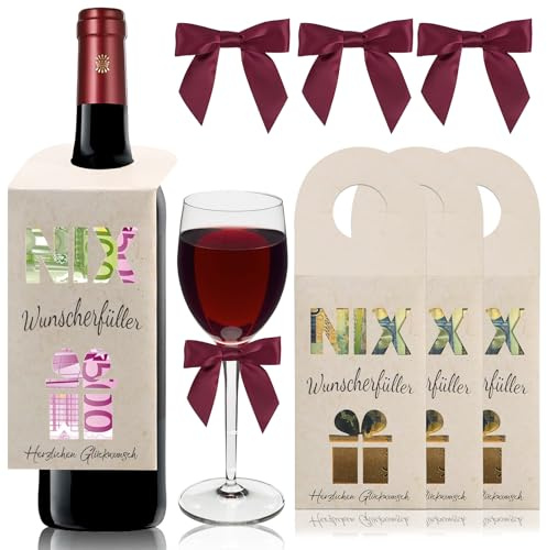 Eudomis Grußkarte NIX Geldgeschenke Verpackun Wunscherfüller Flaschenetiketten für Geburtstag Weihnachten Hochzeit Valentinstag Reisen Jahrestag Geburtstagskarte Hochzeitskarte
