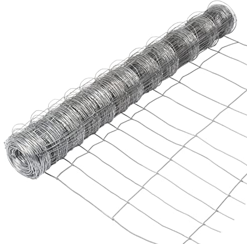 VOSS.farming 50m Wildzaun 150/12/30 Drahtzaun 150cm verzinkt Knotengittergeflecht, Wildabwehr, Forstzaun, Knotengitter, Wildschutz, 2,5mm Draht, Gehege, Weidezaun, Verbissschutz