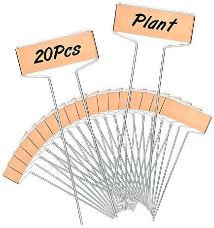 KINGLAKE 15.5cm Pflanzenschilder Pflanzenstecker Metall zum beschriften, 20 Stück Pflanzschilder für Draussen Wetterfest, Kräuterstecker Beschriftung Beet Schilder, Pflanzenetiketten für Pflanzen