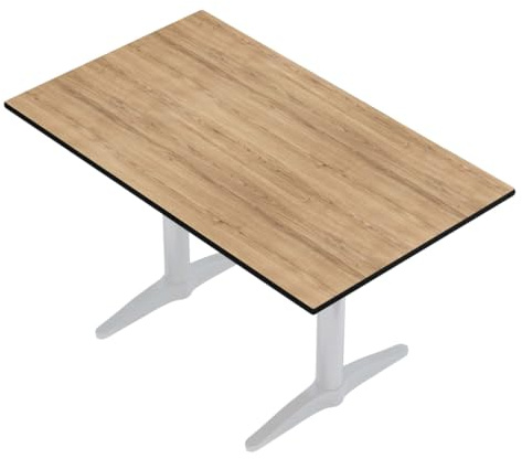 GGMMÖBEL COMPACT | Esstisch HPL Tischplatte | 118 x 68 cm | Eiche | Perfekt für klappbare Gartentisch, Esstisch | Outdoor | Restaurant, Cafe, Bar