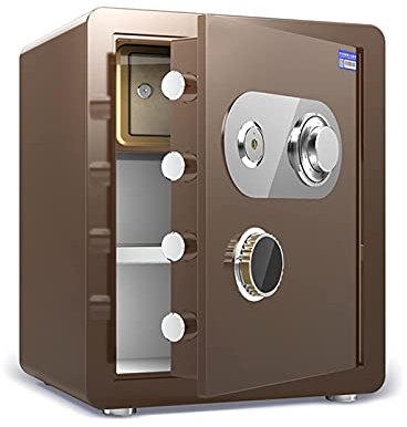 BEZAX Tresor Feuerfest Wasserdichter Tresor Tresor Sicherheitstresor Digitaler Schranktresor Tresore Schwerer Stahltresor Feuerfest Wasserdicht An (Schwarz)