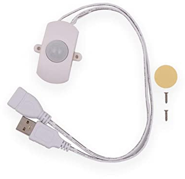 Tiardey Bewegungssensor-Schalter 5A USB 5-24V Mini-LED-Streifen Automatischer Sensorschalter für LED-Streifenlicht
