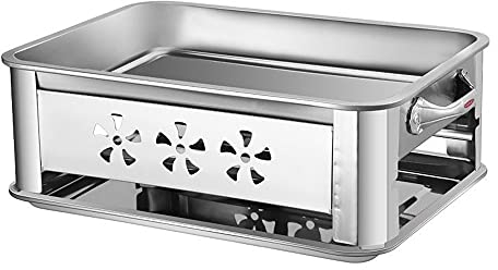 Stainless Steel Grilled Fish Pan BBQ Grill Fish Roaster Grill Home Fish Stove Grilled BBQ Charcoal Grilled Fish Stove