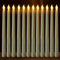 FAEFTY 12 Pezzi Candele Coniche Led, Candele LED Senza Fiamma, Candele Elettriche, Candele a Batteria Lunghe per Natale, Ringraziamento, Festa (Avorio, 2.1 x 28 cm)