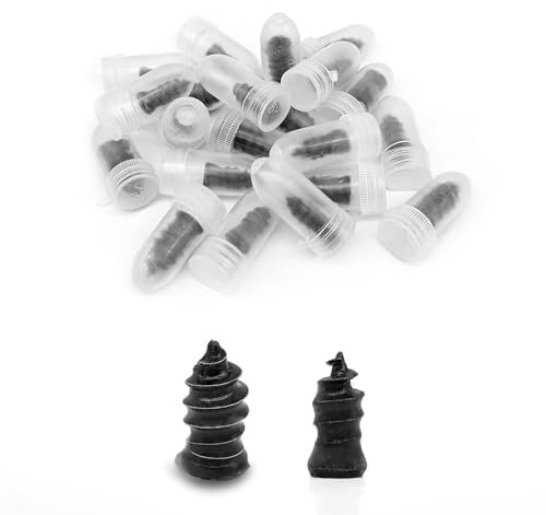 Lot de 40 clous en caoutchouc pour réparation de pneus - Outils de réparation rapide pour pneus de voiture, moto, vélo, camion, VTT, tracteur