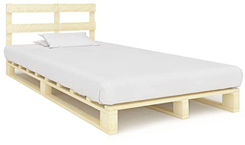 Polsterbett Bett kopfteil bezug Palettenbett Massivholz Kiefer 120×200 cm