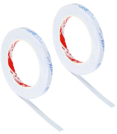 PATIKIL 5000 x 10 x 1mm EVA Single Sided Foam Tape, 2Pcs Multipurpose Sealing Strip Foam Waterproof Weather Stripping Foam Sealing Foam Strips with Adhesive for Door, White