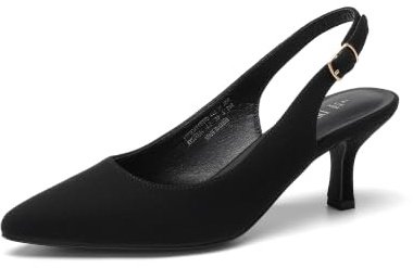 DREAM PARIRS kvinnors kattunge klackar slingback stängd spetsig tå låga pumps skor kvinnor fest bröllop sexiga lediga finskor