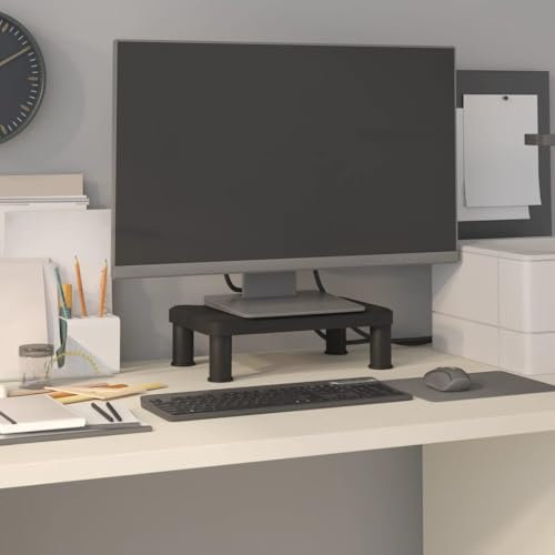 JUDYY Monitorständer, Monitor Erhöhung, Schreibtischaufsatz, Monitor Erhöhung Schreibtisch, Bildschirm Erhöhung, Schreibtisch Regalaufsatz, Schwarz 38x24x10,5 cm