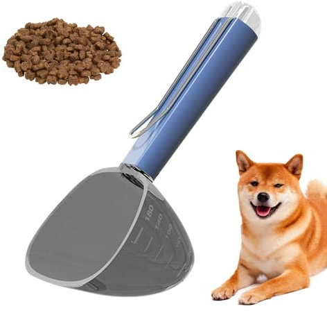 Cuillère à nourriture pour chien, tasse à mesurer la nourriture pour chat – Pelle à nourriture pour chien avec ligne de mesure, pelle à nourriture avec poignée confortable, tasse à mesurer pour riz,